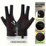 Professional Billiard Gloves, Lightweight, High Elasticity, Breathable Snooker Billiard Fingerless Anti-Slip Gloves