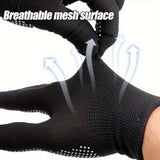 10pcs Nylon Dot Design Gloves Indoor Outdoor Universal Gloves Comfortable Breathable Elastic Unisex One Size Multi-Wear