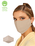 Organic Cotton Face Mask Khaki