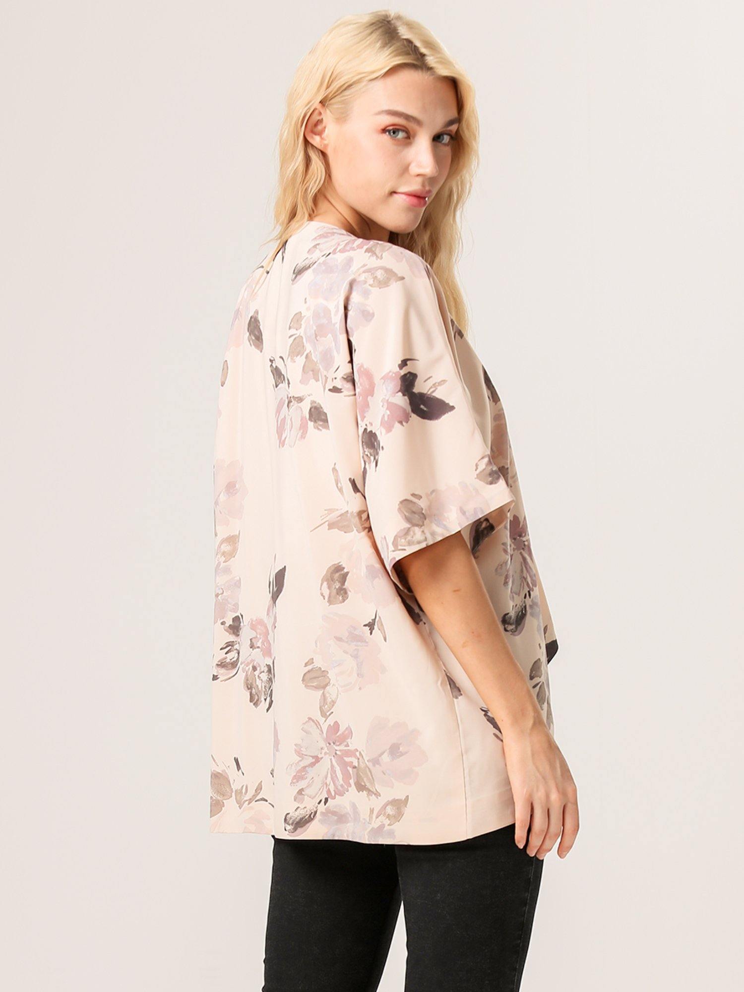 Moss Rose Floral Cropped Jacket
