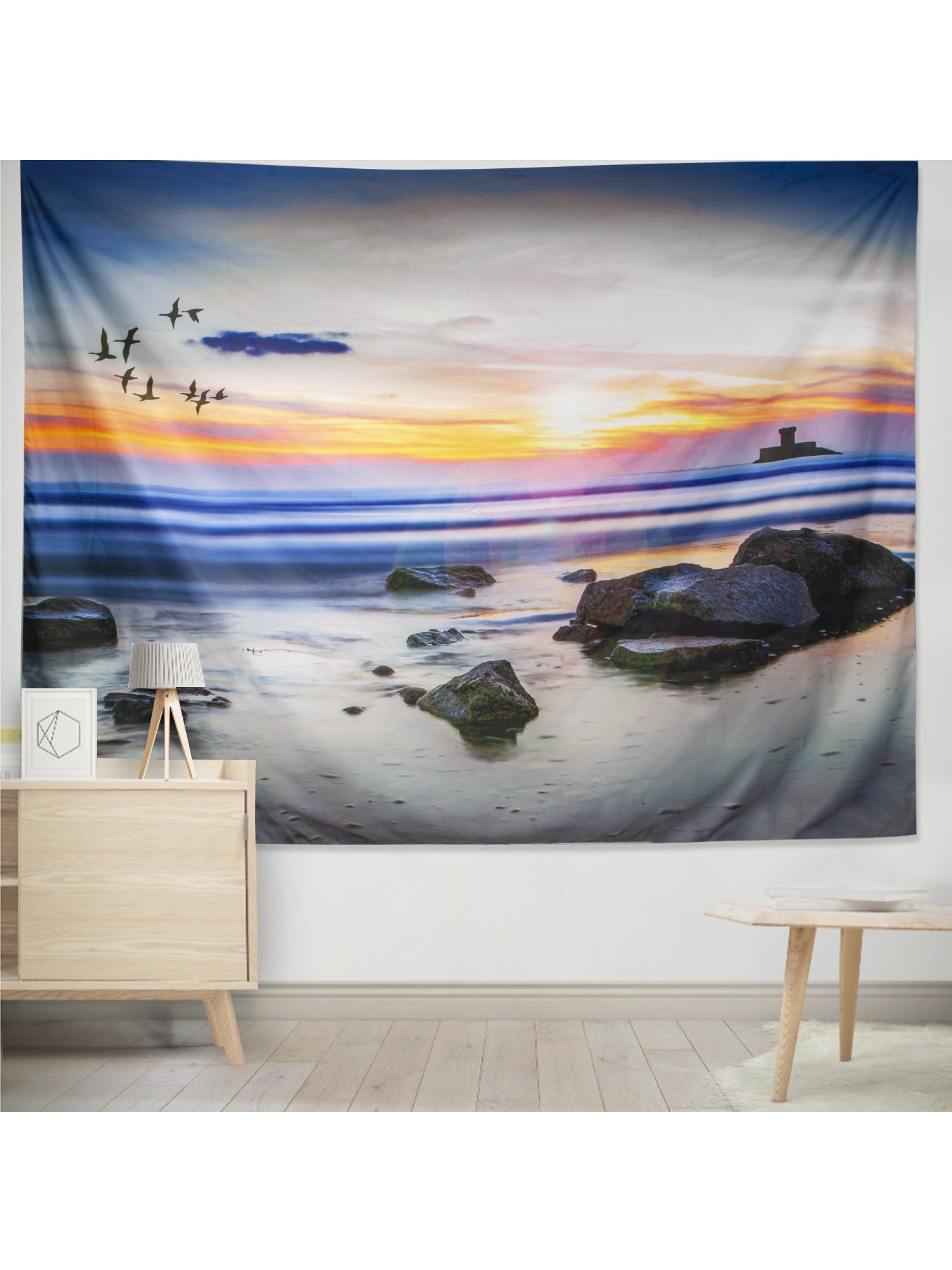 Moss Rose Recycled Poly Tapestry Beach