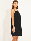 Black Halter Mini Dress - Shopmossrose