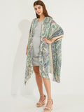 Gaia Blue Print Kimono