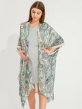 Gaia Blue Print Kimono - Shopmossrose