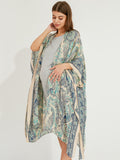 Gaia Blue Print Kimono