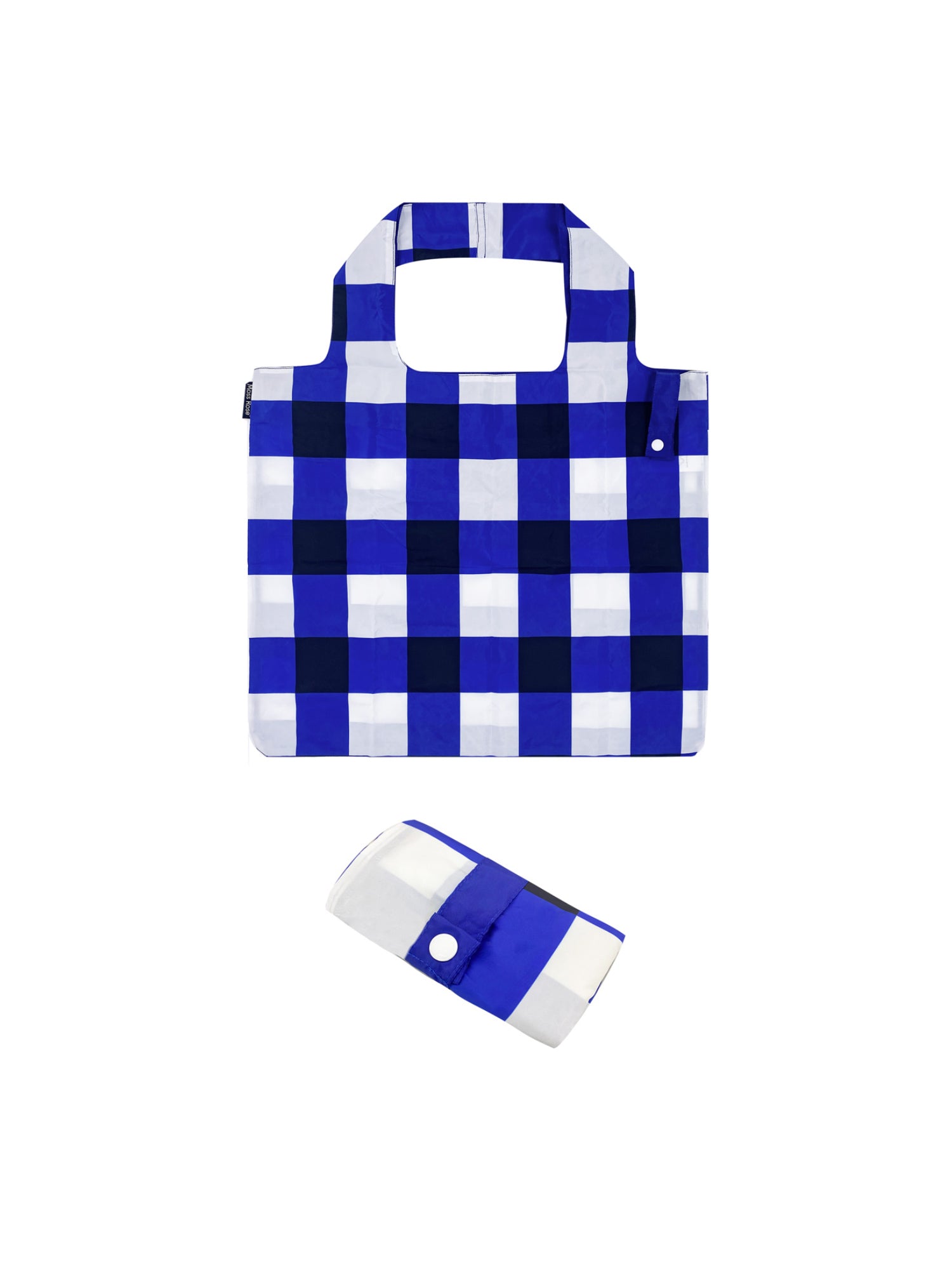 Moss Rose Recycled Poly Bag Blue Plaid