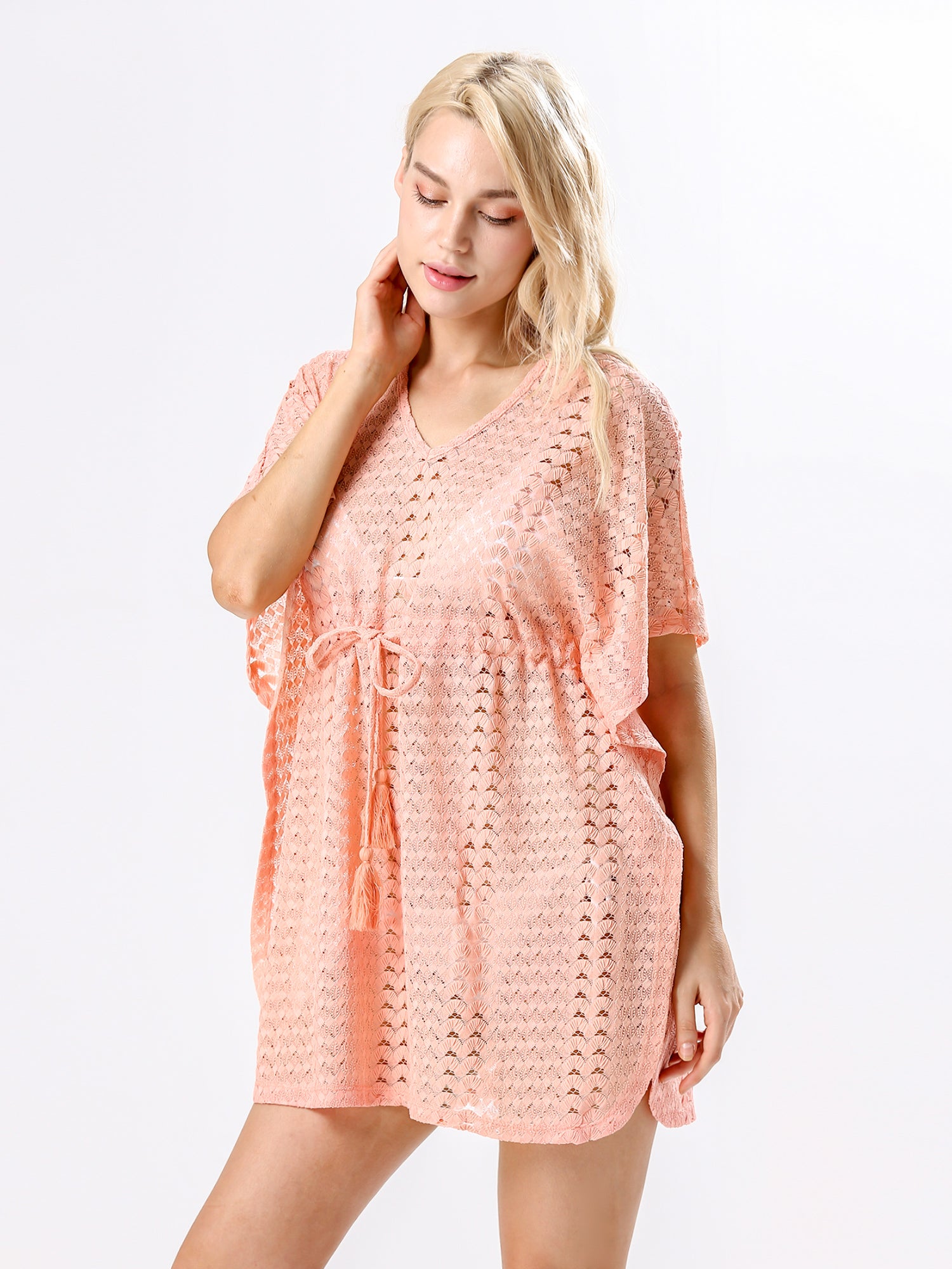Moss Rose Lace Tunic Swim Cover Up
