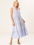 Striped Button-Front Dress