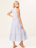 Striped Button-Front Dress