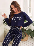 HI ANGEL Top And Pants Pajama Set - Shopmossrose