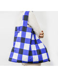 Moss Rose Recycled Poly Bag Blue Plaid