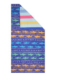 Reversible Quick Dry Beach Towel Colorful Sharks