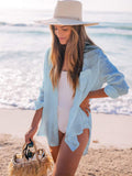 Moss Rose Button Down Cover-Up Shirt
