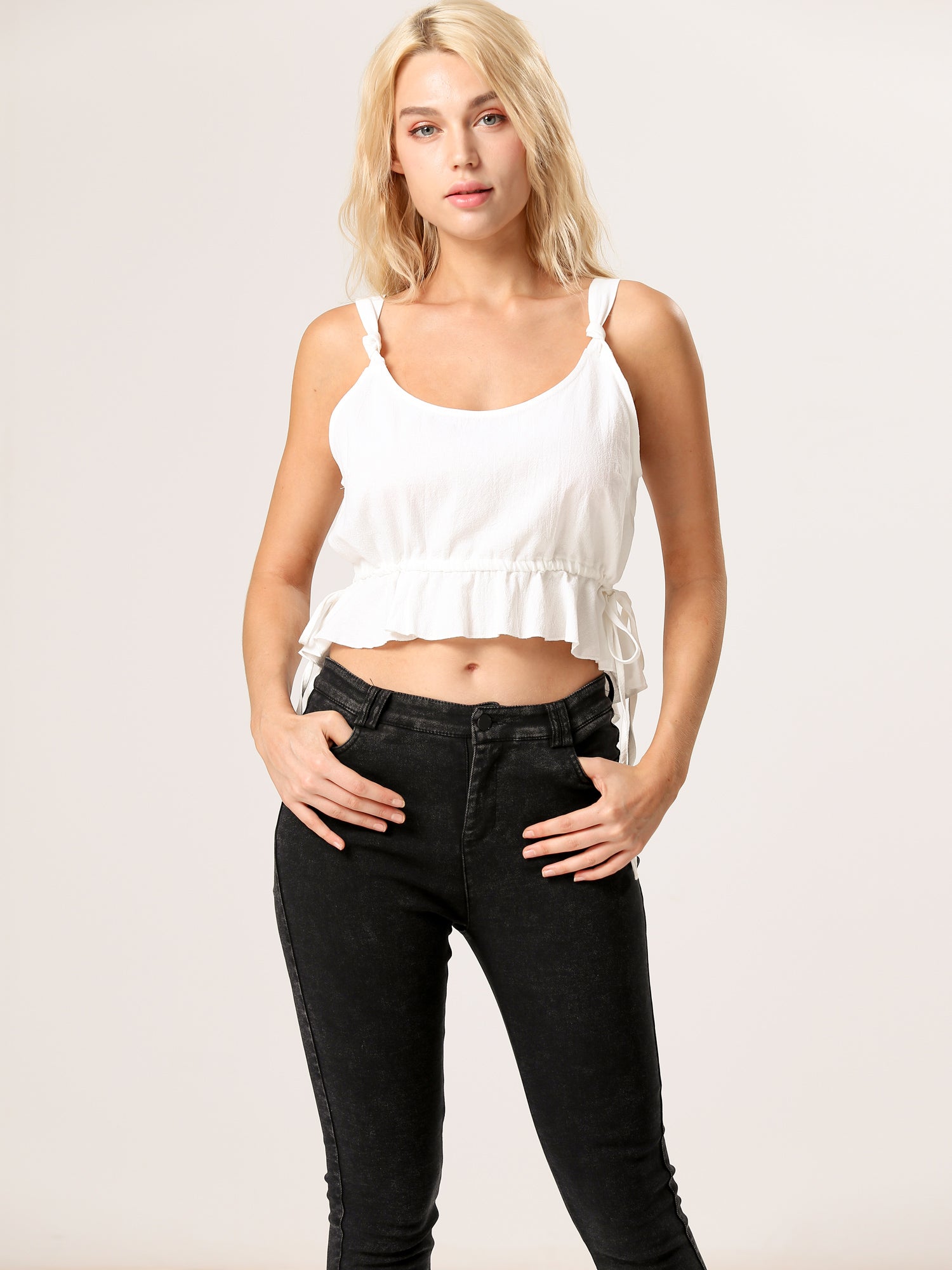 Moss Rose  Knot Straps Top