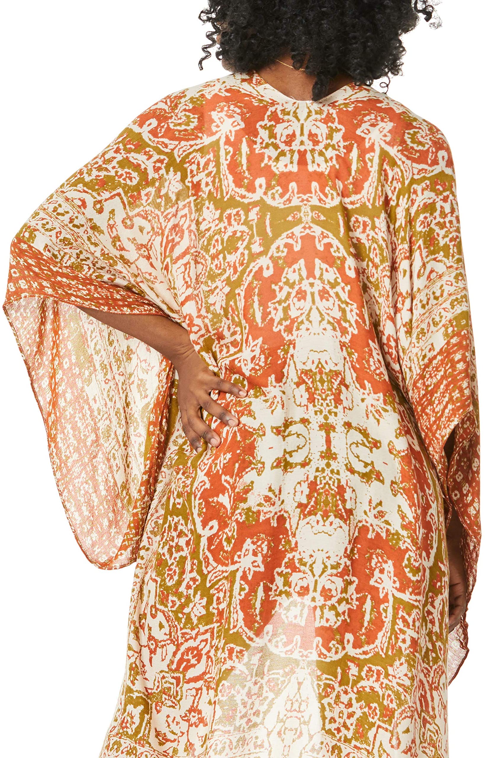 Women's Boho Kimono Cardigan Print Loose Cover Up Casual Swimwear for Summer Travel Vacation