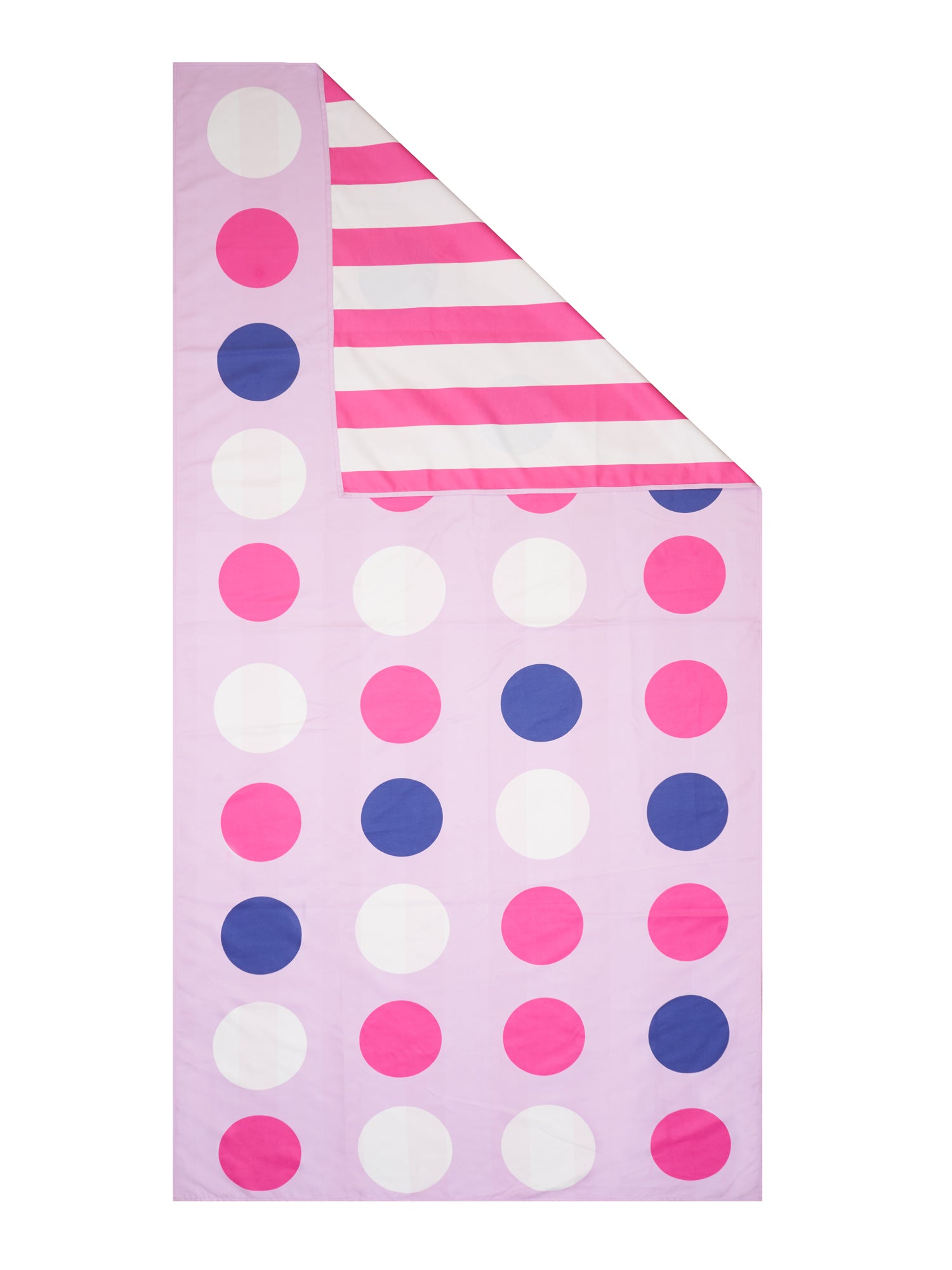Reversible Quick Dry Beach Towel Pink Dots