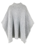 Turtleneck Poncho Pullover Sweater