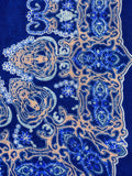 Adeline Blue Coral Print Kimono - Shopmossrose