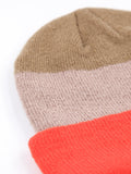 Stripe Jersey Knit Beanie Orange And Camel - Shopmossrose
