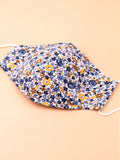 Moss Rose Floral Print Mask