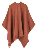 Textured Blanket Poncho - Shopmossrose
