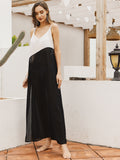 Moss Rose Maxi Cover-Up Black White