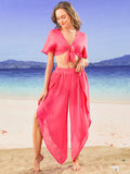 Tie Front Top Boho Swimsuit Cover Up