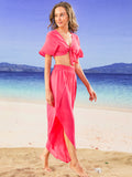 Tie Front Top Boho Swimsuit Cover Up